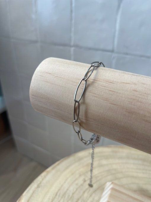 BRACELET "LOCKER" ARGENTÉ - CAPSULE CHARM'S SWAROVSKI® 