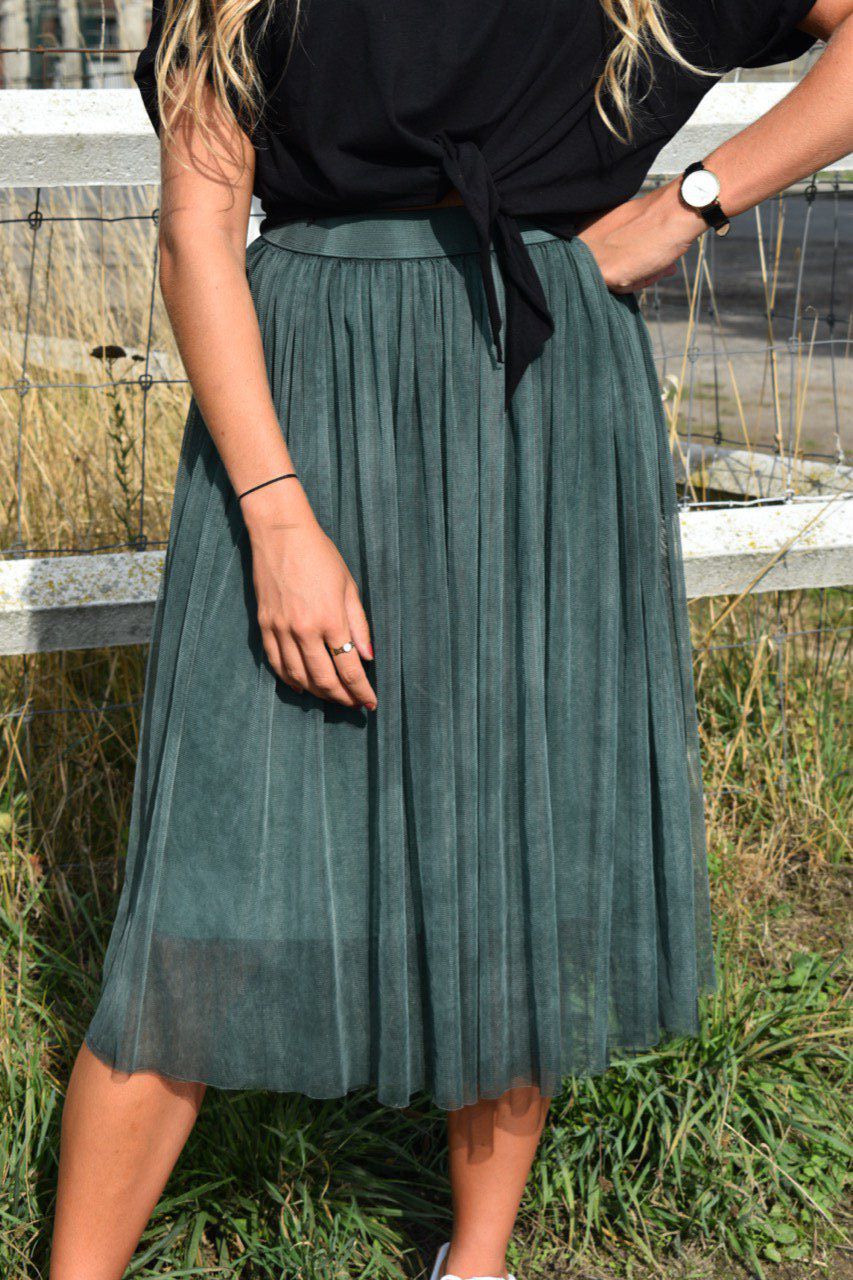 JUPE TULLE CELADON MI LONGUE Lespetitesperlesdalice