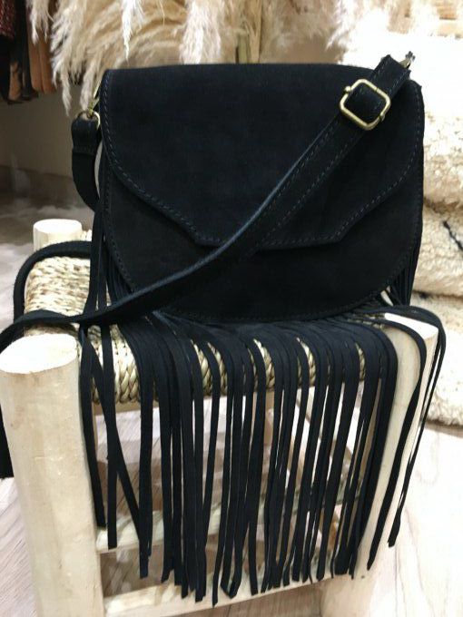 SAC IBIZA FRANGES NOIR